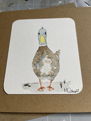 Original watercolour greeting - watercolour,