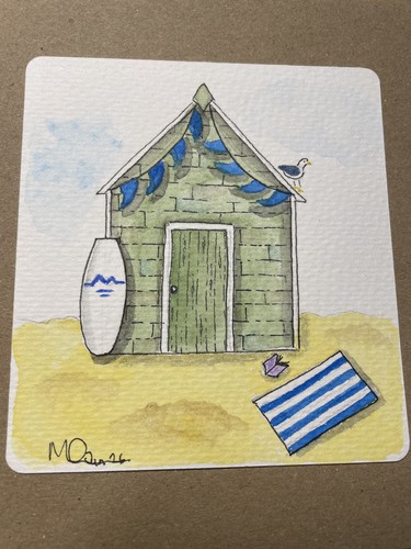 Original watercolour greeting - original,